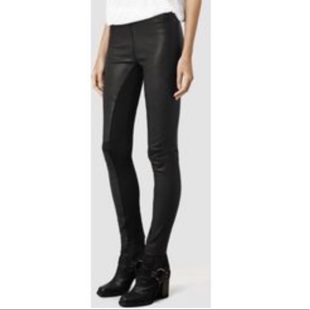 AllSaints Priar Leggings. Genuine Lamb Leather. Size 28.